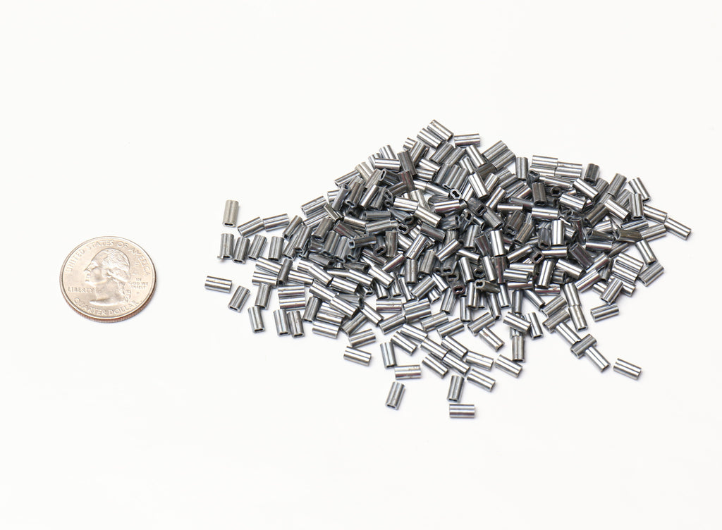 Zinc Plated Copper Swage Sleeves For 1/16" Wire Rope Cable – Choose 50 To 1000 Pcs