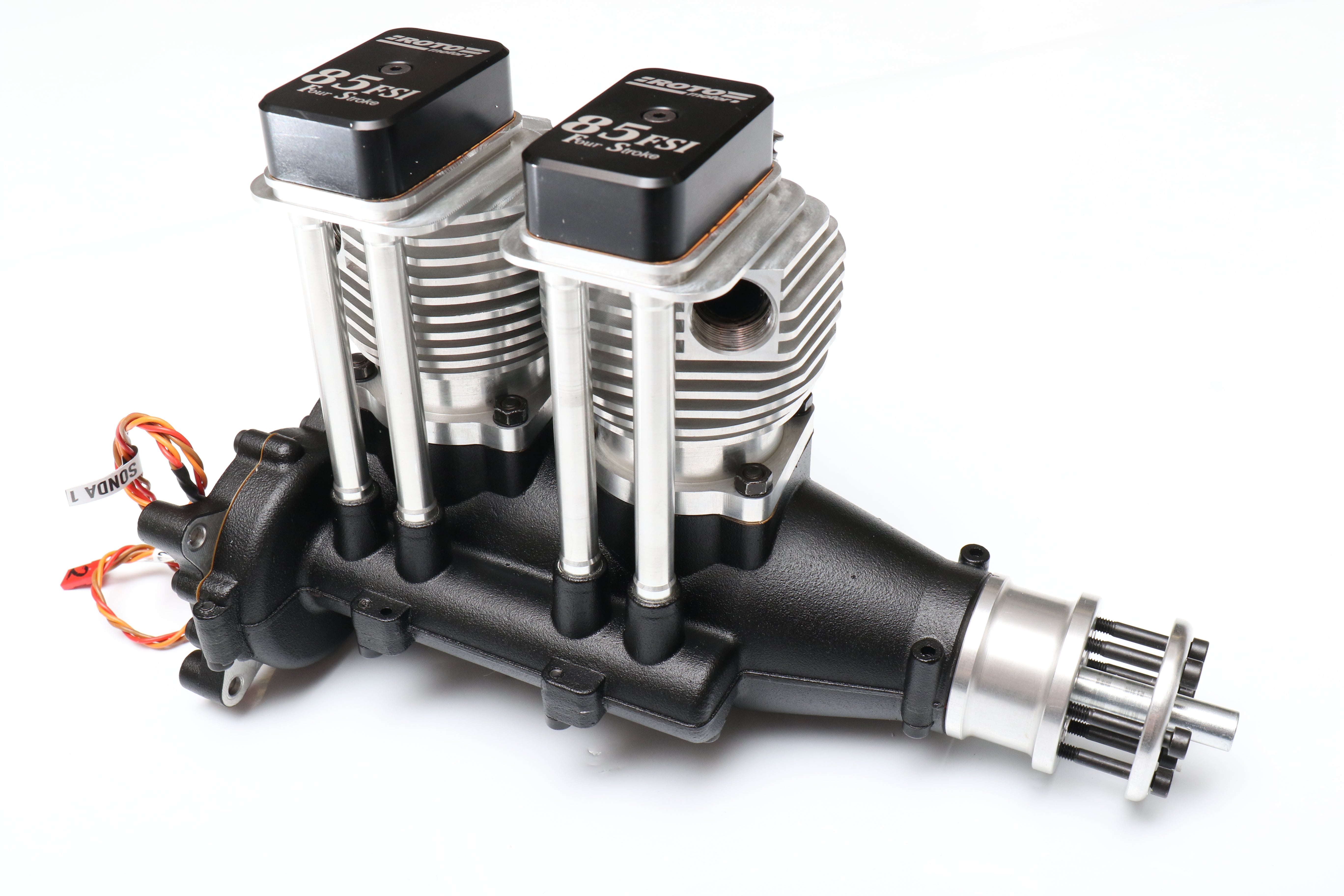 Rotomotor 85 FSI 2 cylinder inline - Video of first test run on P40