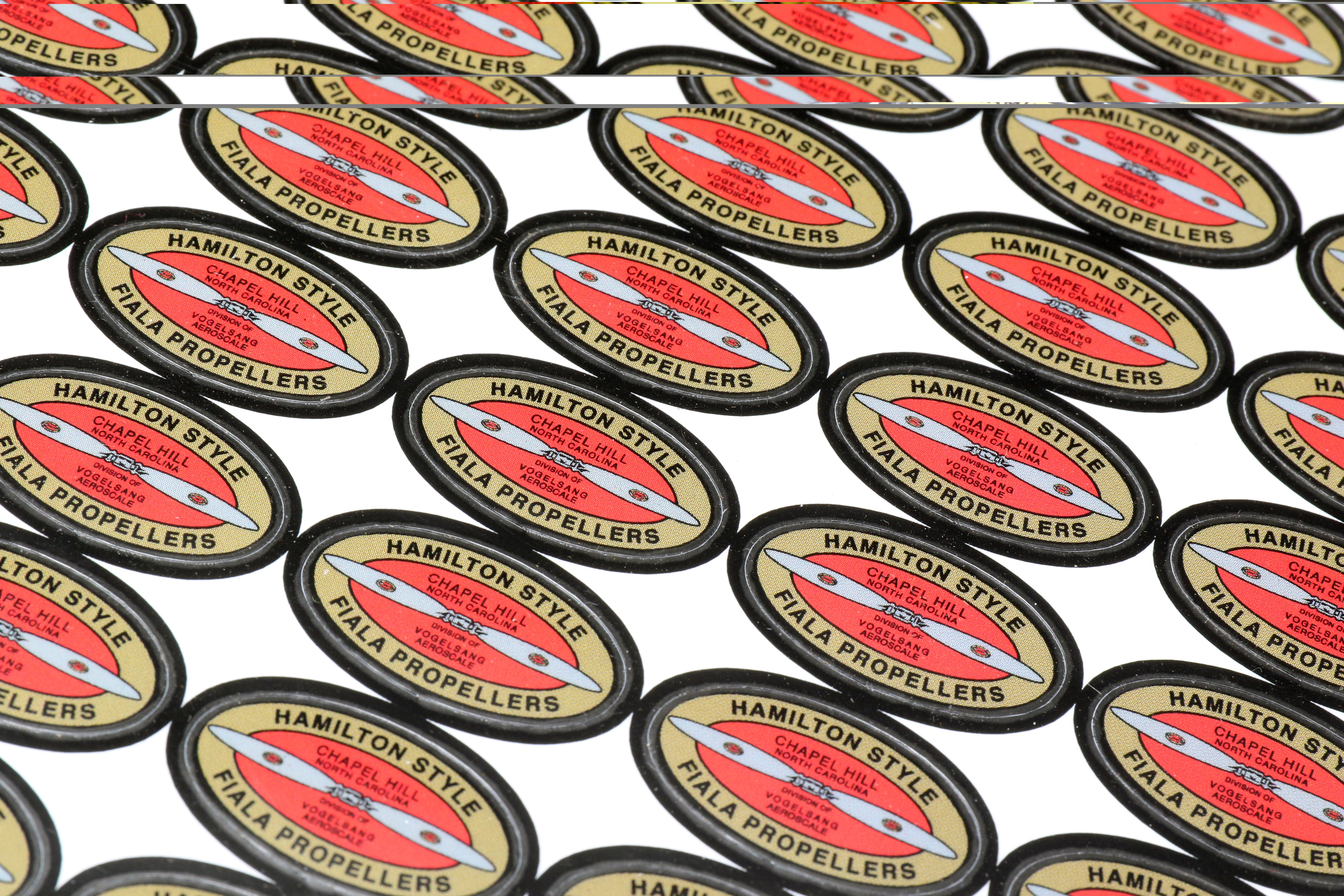 Fiala Scale Warbird Props now come with Hamilton Style decals