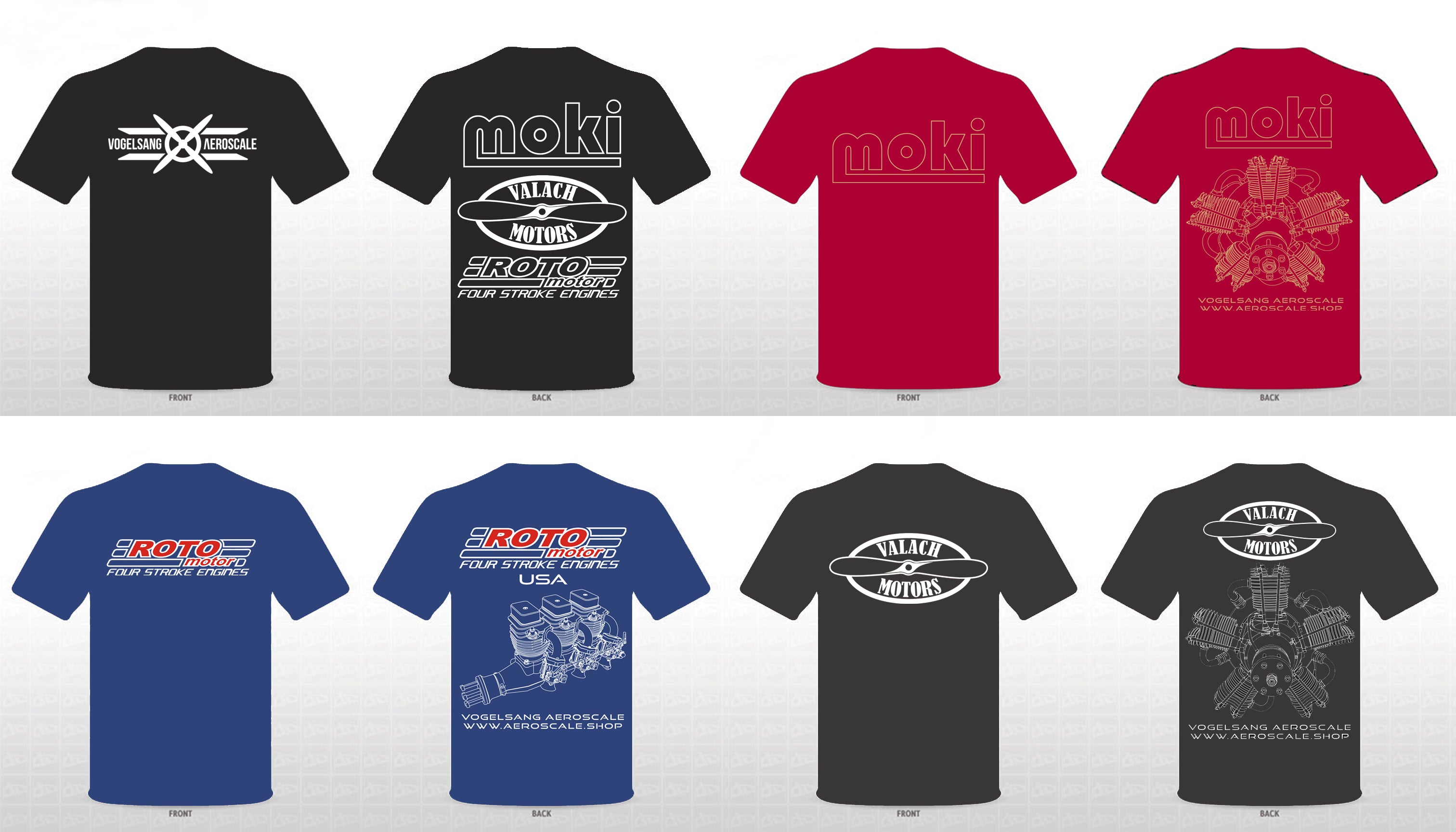 New shirts in stock for Aeroscale, Moki, Valach and Roto