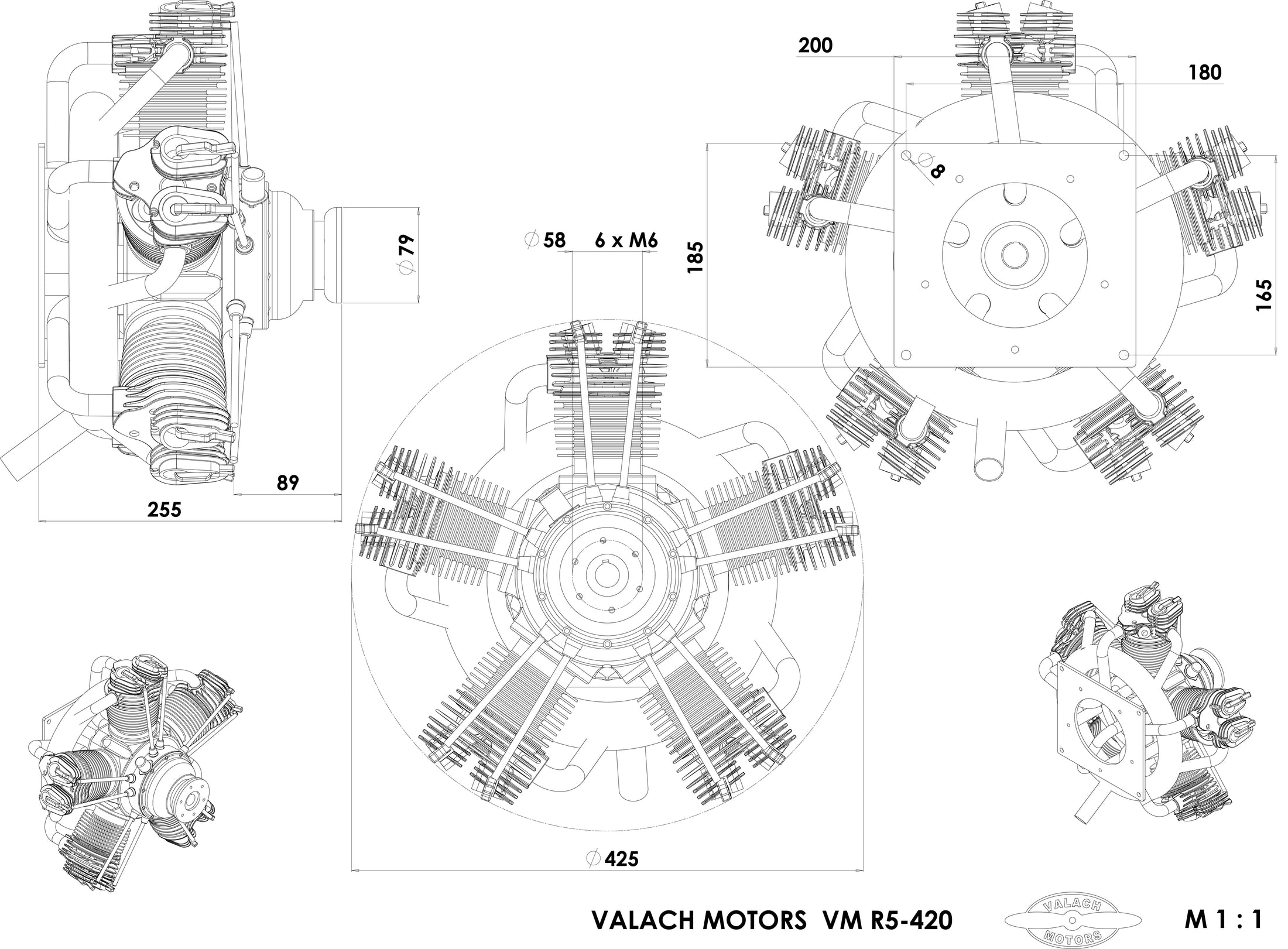 Fiala FM 420 R5-4T Starter