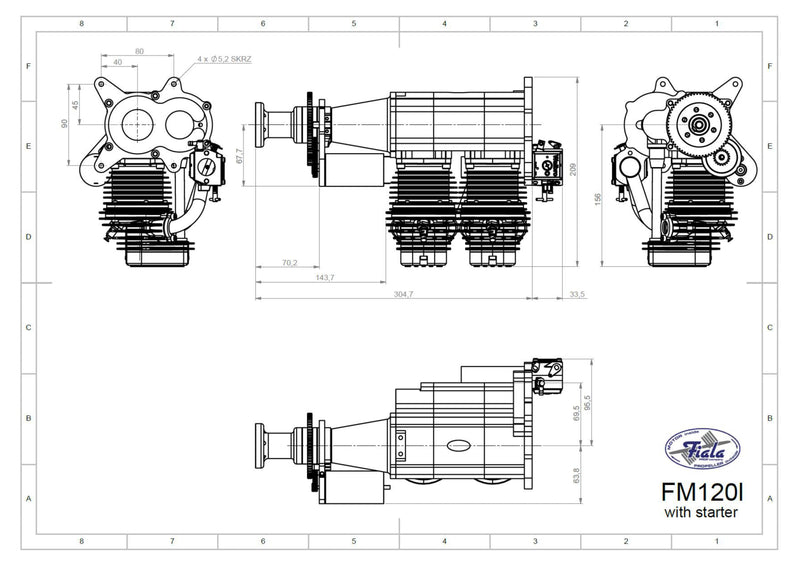 Valach by Fiala VM 120 I2-4T Inline Long with Starter
