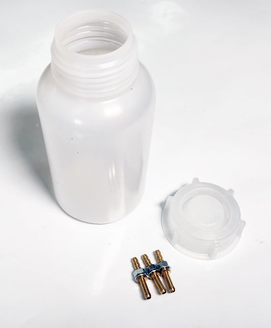 European Style Round Fuel Tank with Fittings - 500ml / 17oz