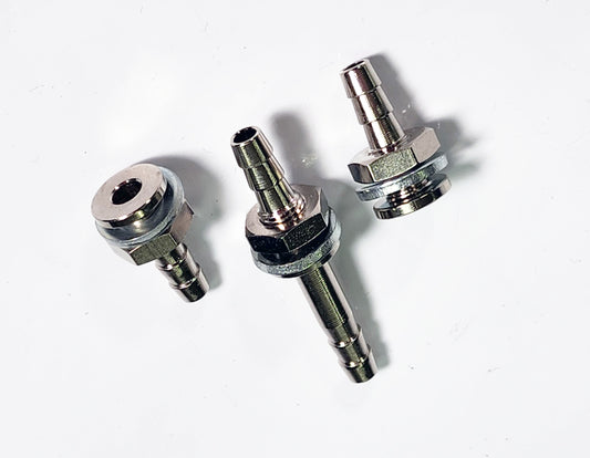 Set of 1 Double-Ended and 2 Short Fuel Tank Fittings