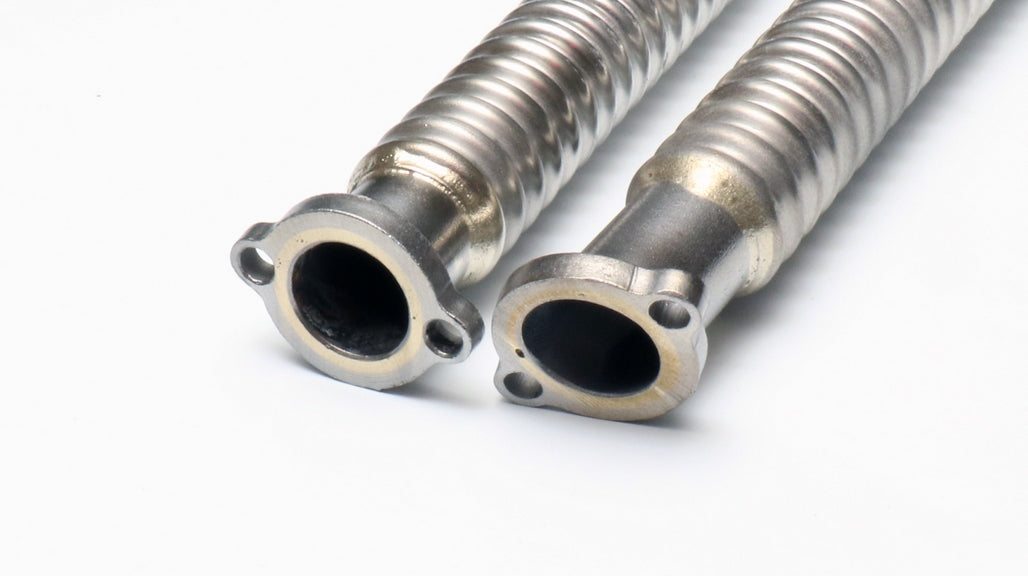 Fiala Stainless Steel Exhaust Flextube set with Flange FM120 inline